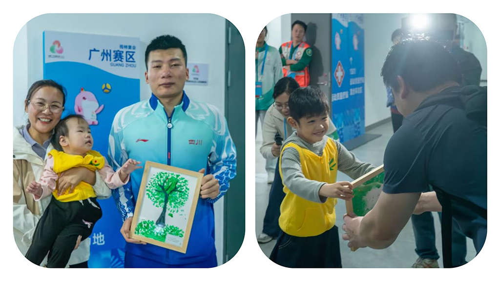 图为儿童向运动员代表赠送画作.jpg